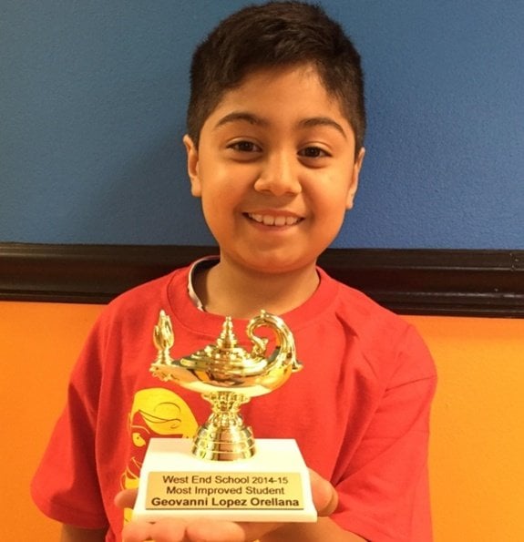 Math Genie Success-Student struggling with numbers and reading wins Most Improved Award from school after enrolling in Math Genie