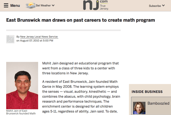 Math Genie owner designs educational program using the abacus, child psychology, brain research, and performance techniques-Star Ledger