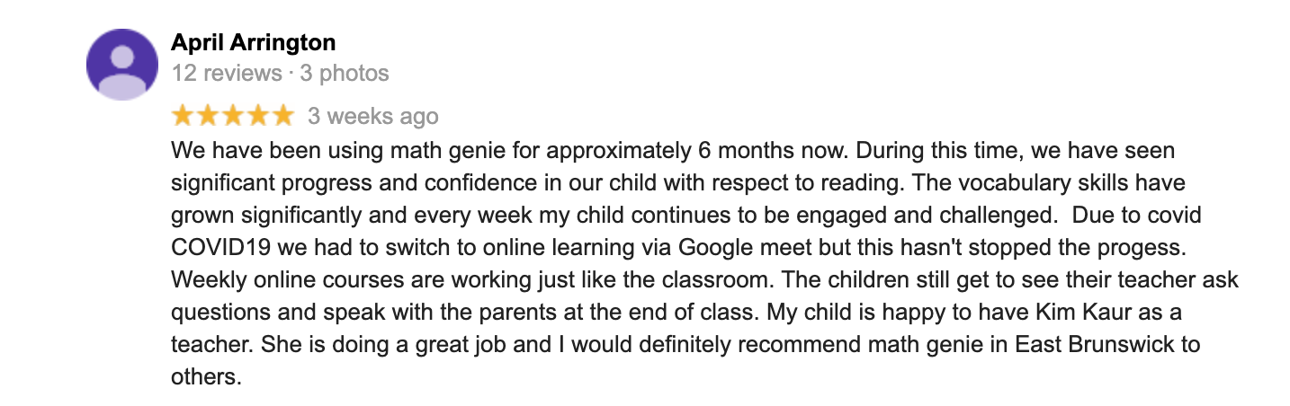 Recent Reviews of Genie Academy Online Learning