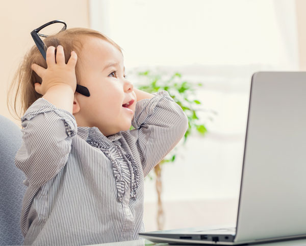 Child having difficulty with remote learning at home