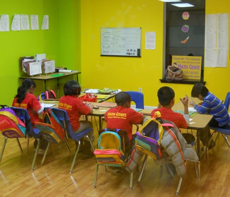 Math Genies small class sizes ensure that your child is recieving ample individual attention and is also in a structured setting with other independent students
